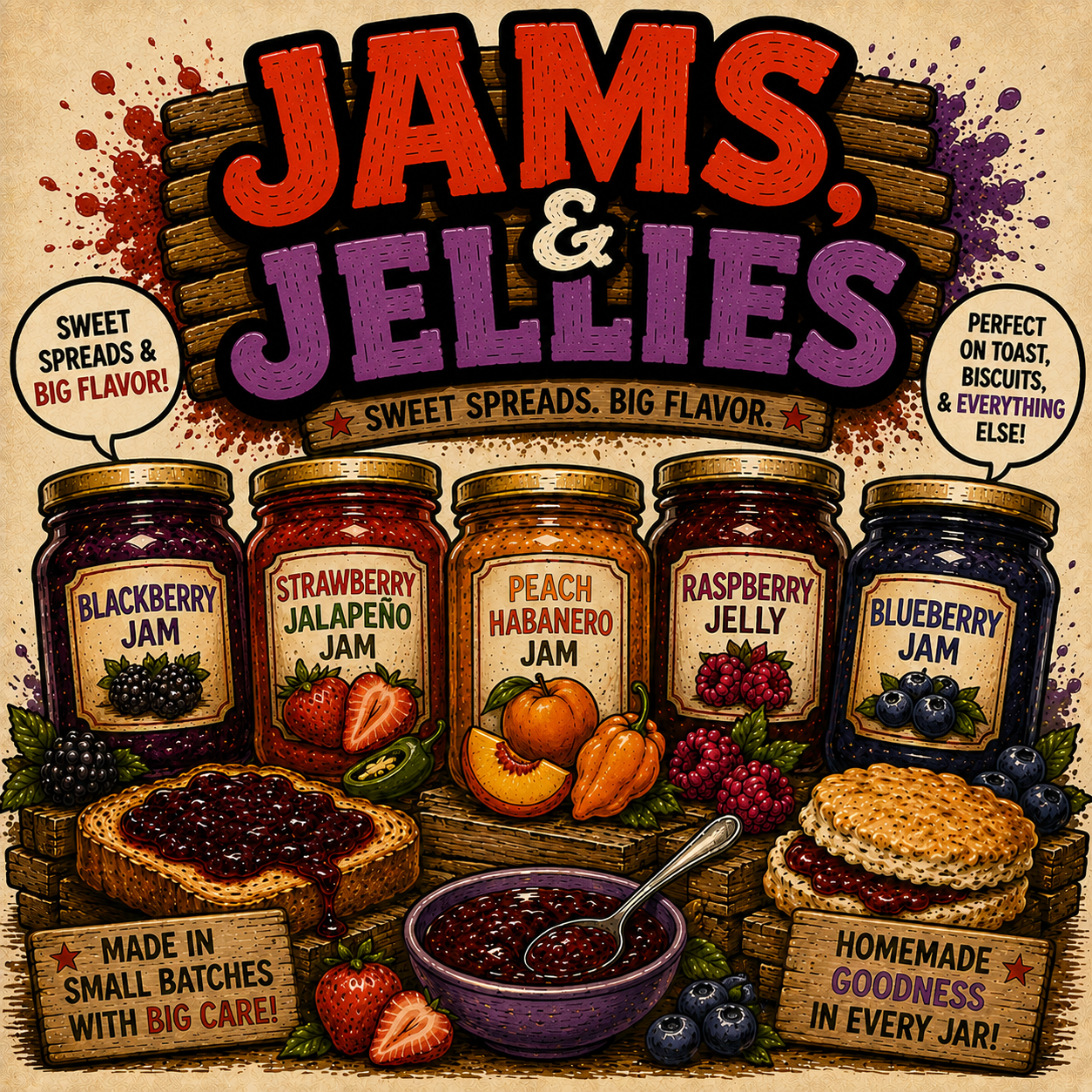 Jams, Jellies and Peanut Butters