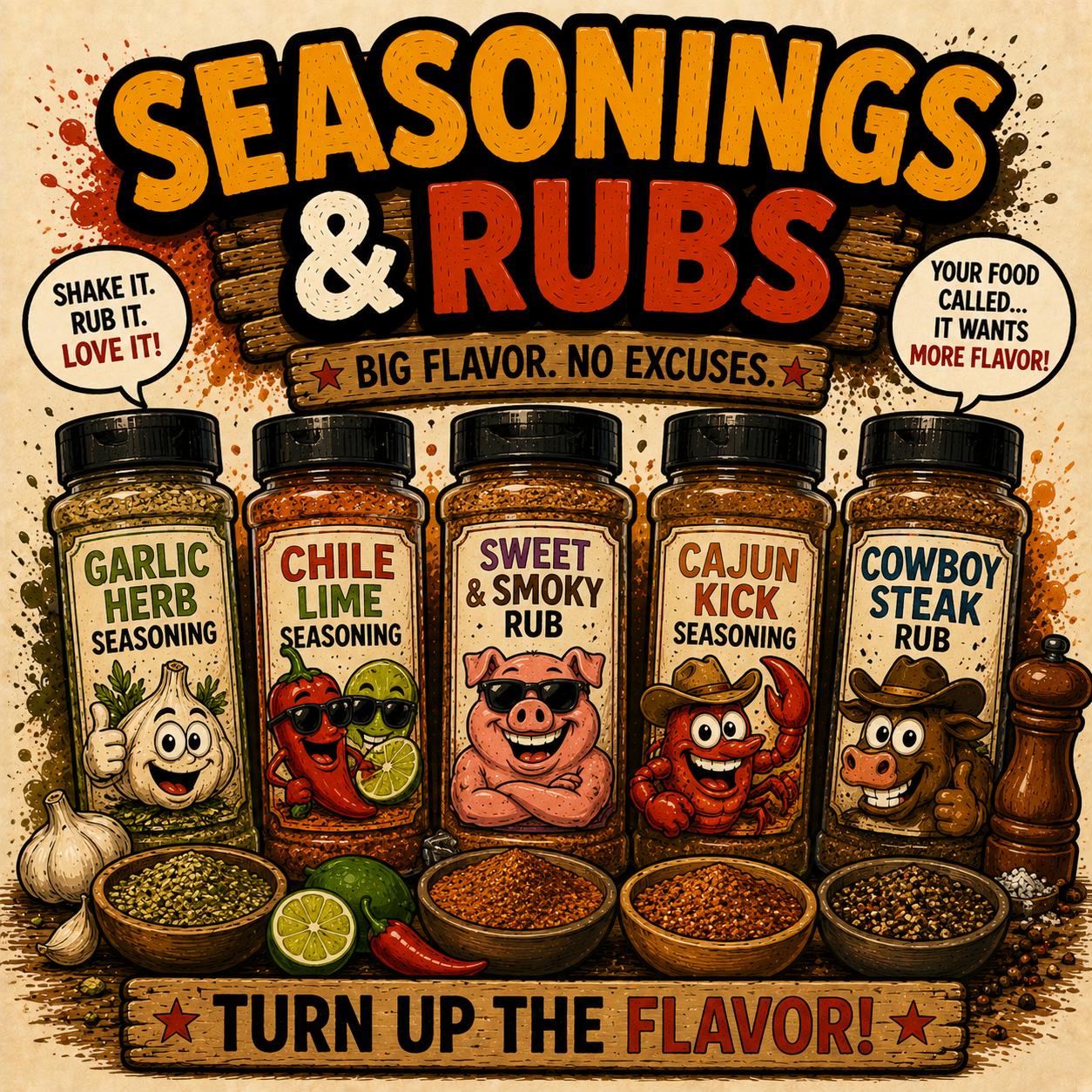 Seasonings and Rubs