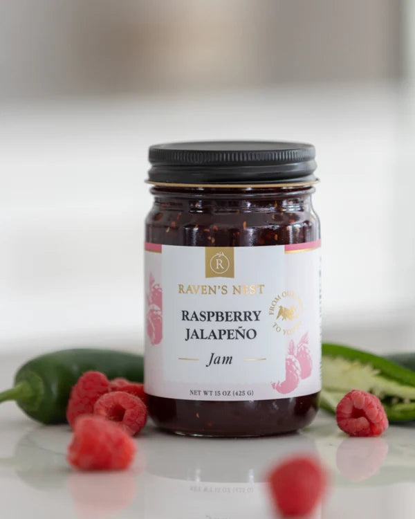 Raspberry Jalapeño Jam - 15 oz. Ravens Nest