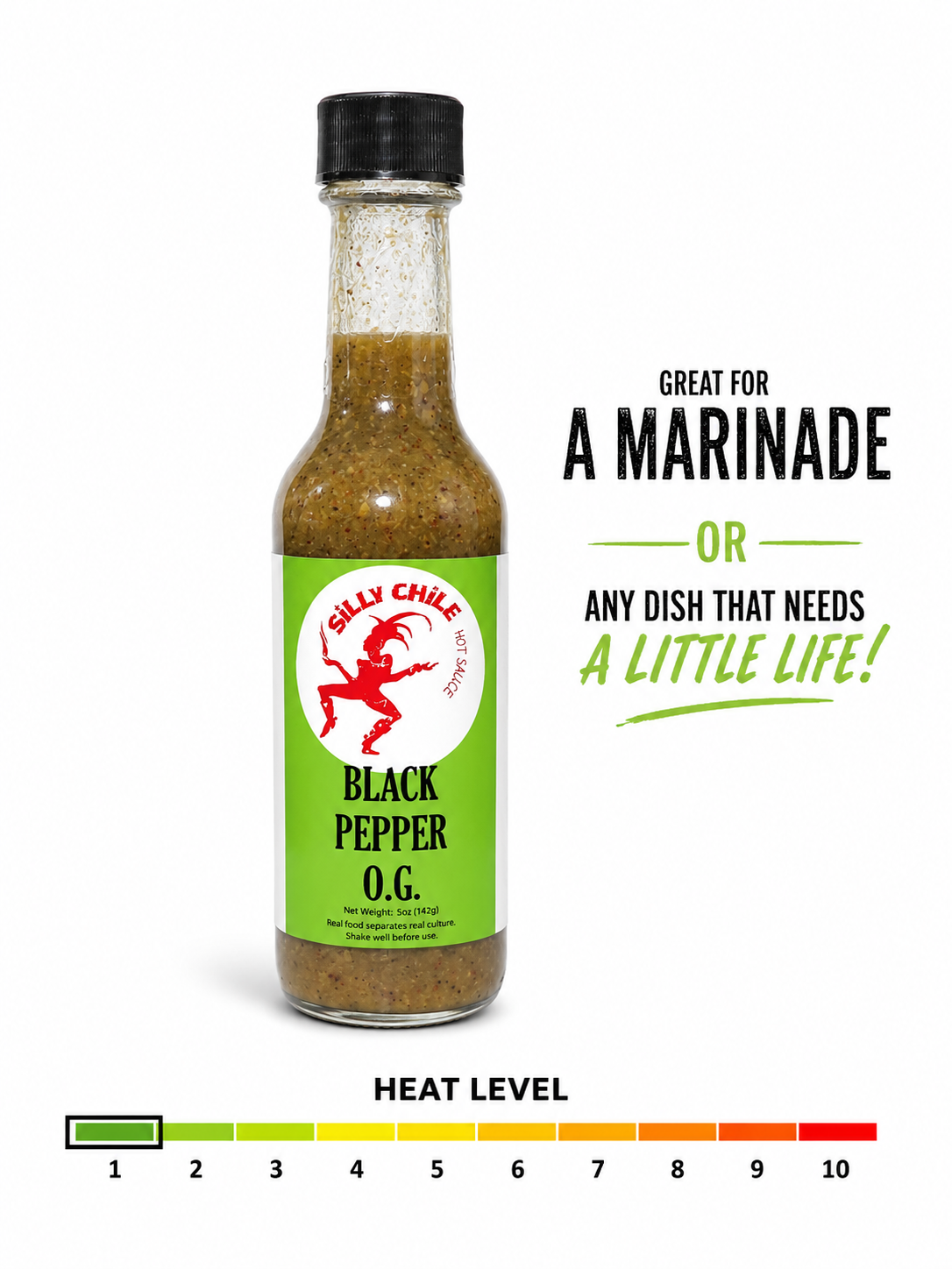 Silly Chile Black Pepper O.G. Hot Sauce