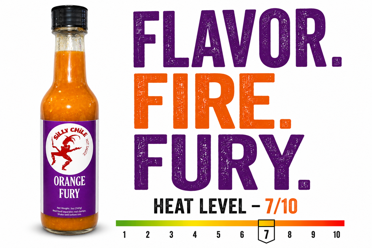 Silly Chile Orange Fury Hot Sauce