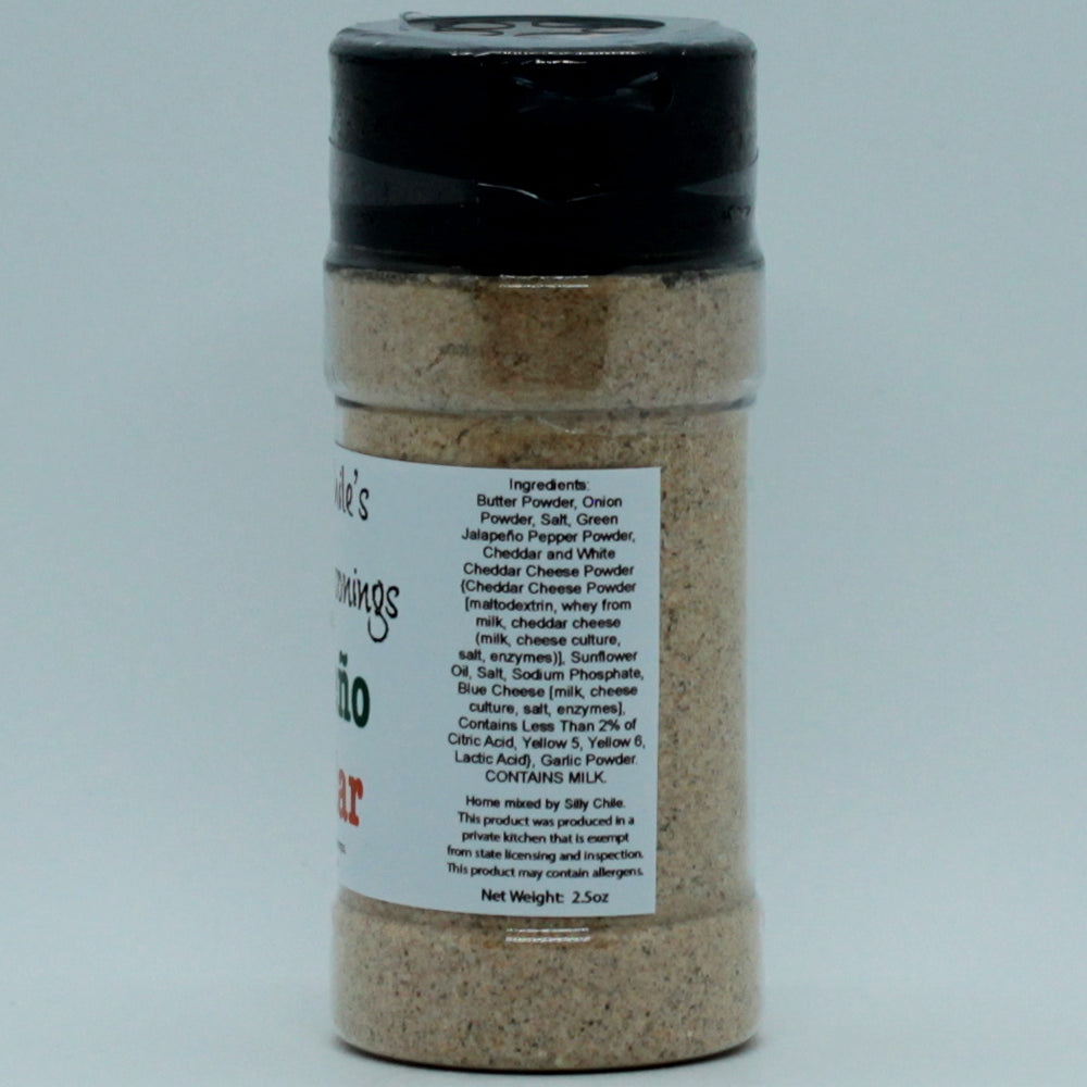 Silly Chile's Popcorn Seasoning - Mild Jalapeño Cheddar