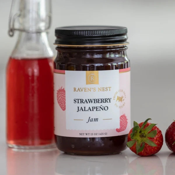 Strawberry Jalapeño Jam - 15 oz. Ravens Nest