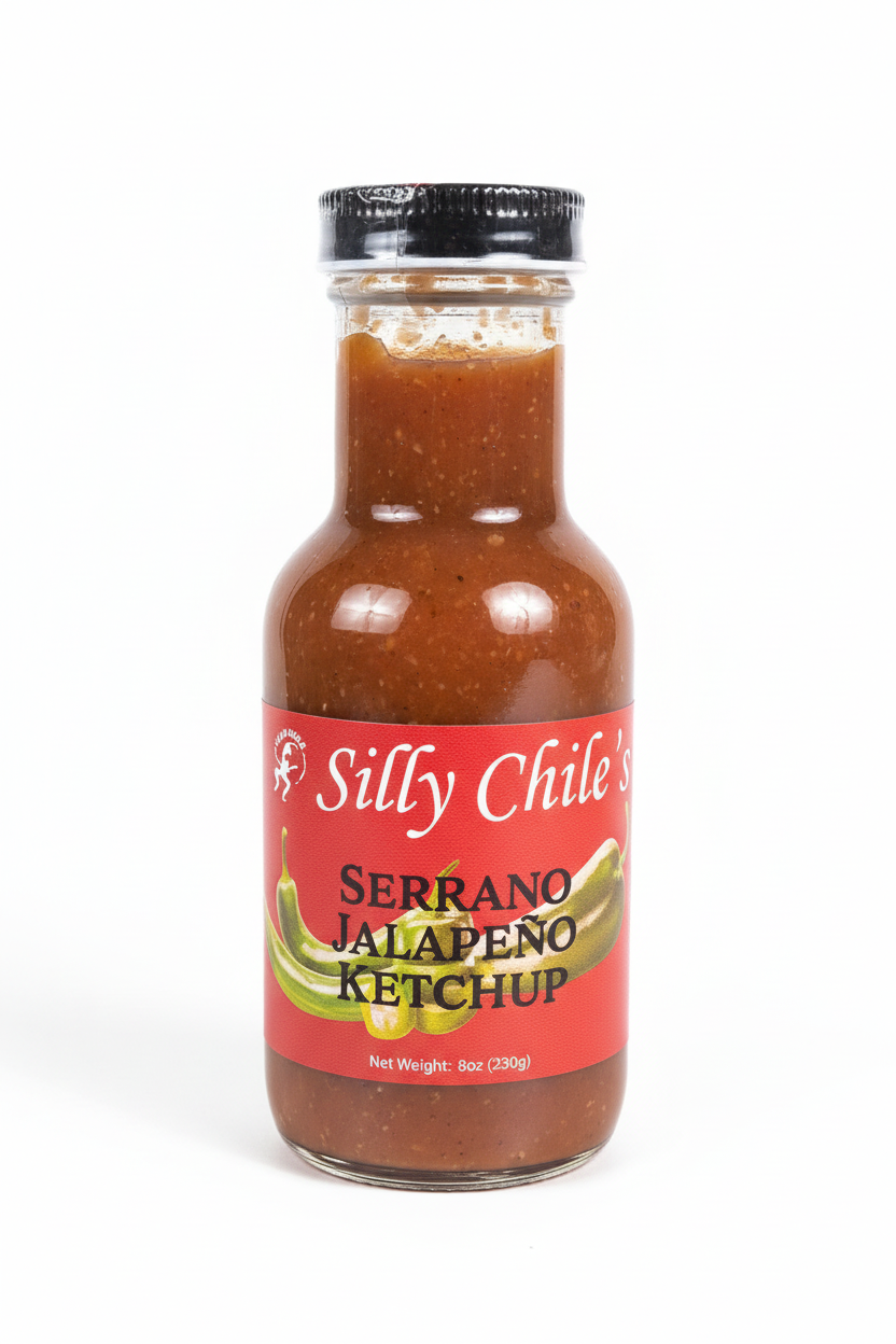 Silly Chiles Serrano Jalapeño Ketchup 17.5 ounce