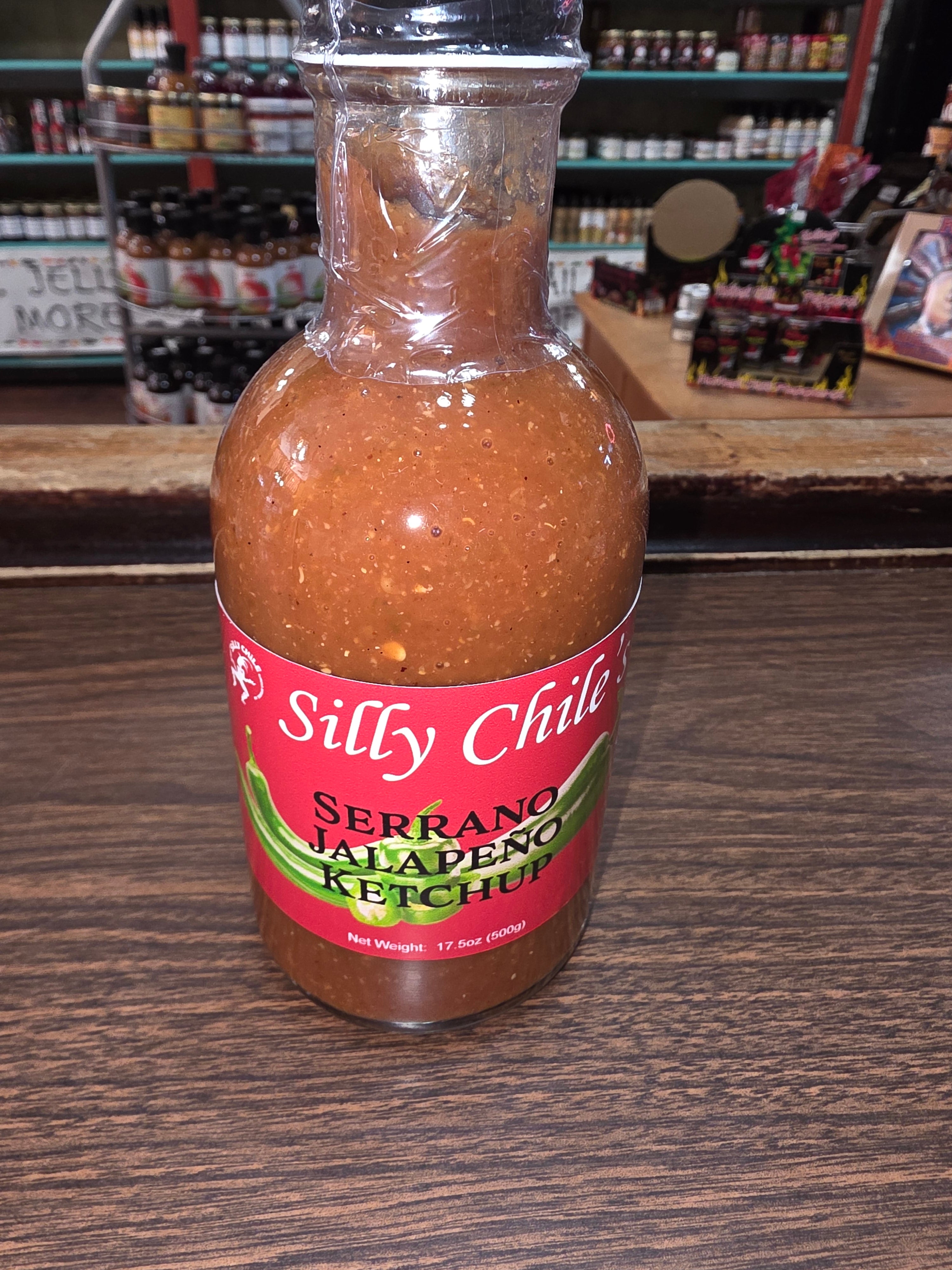 Silly Chiles Serrano Jalapeño Ketchup 17.5 ounce